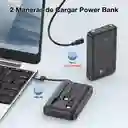 1hora Power Bank Batería Portátil 5.000mah 3 Cables Gar261