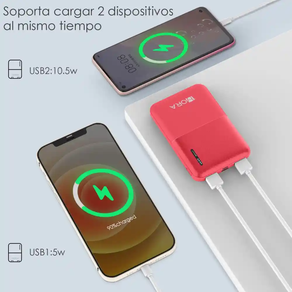 1hora Mini Batería Portátil Power Bank 5.000mah Real Gar103