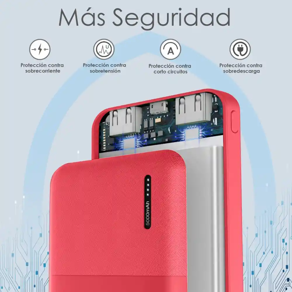 1hora Mini Batería Portátil Power Bank 5.000mah Real Gar103