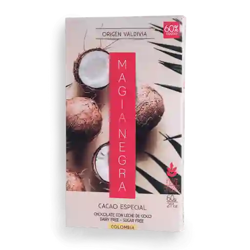 Barra De Chocolate 60% Coco - Magia Negra 60g