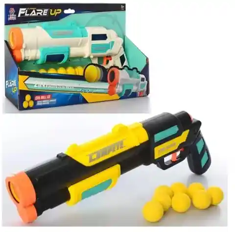 2en1 Pistola De Agua Pistola Lanzadora Con 8 Bolas De Espuma