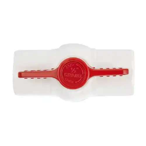 Registro Valvula Bola Pvc Con Rosca Grival De 1/2"