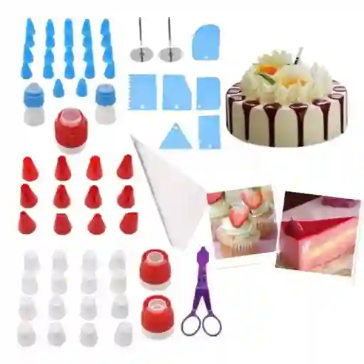 Kit Reposteria 65 Pzs Decoracion Pasteles