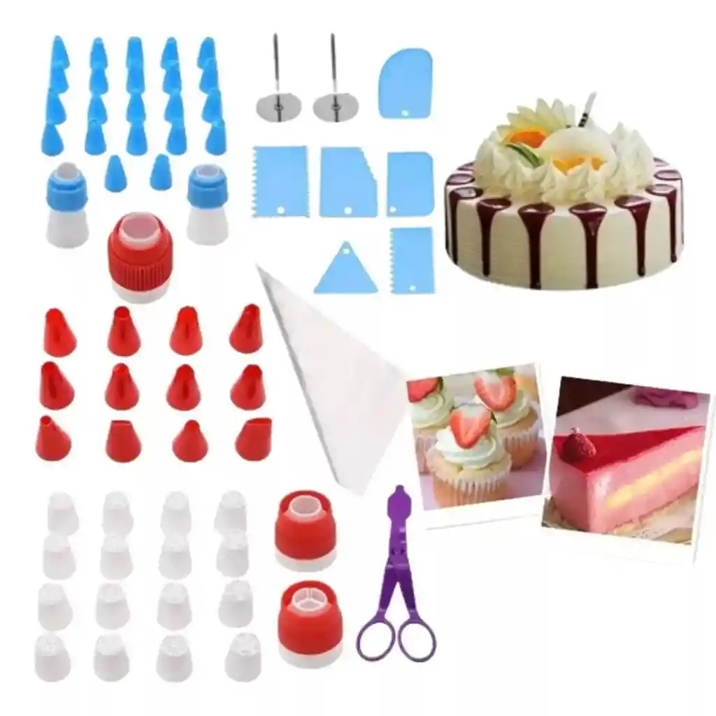 Kit Reposteria 65 Pzs Decoracion Pasteles