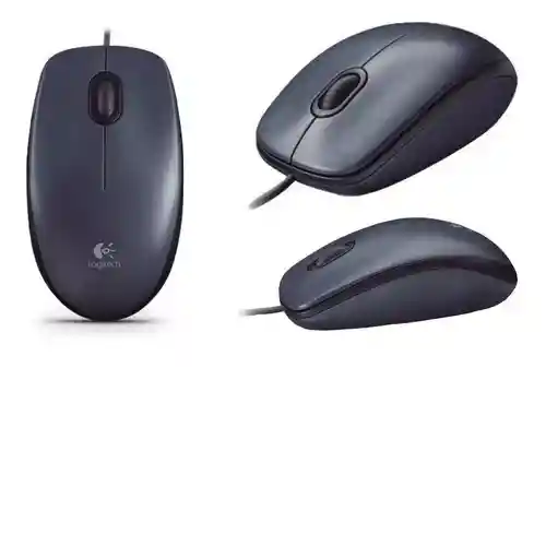 Logitech M90 Mouse Usb De Tamaño Normal, Cómodo, Con Cable