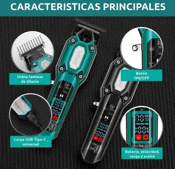 Maquina De Peluquería Inalámbrica Profesional Vrg V900