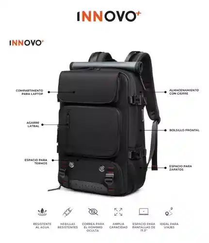 Maleta De Mano Para Cabina Viaje Pc Laptop Usb Imperme Combo