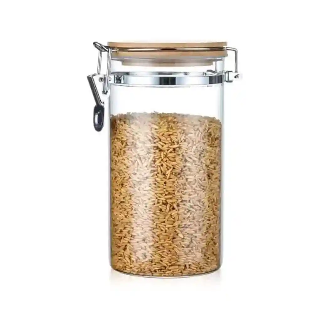 Recipiente Vidrio Con Tapa Cocina 10cm X 21cm
