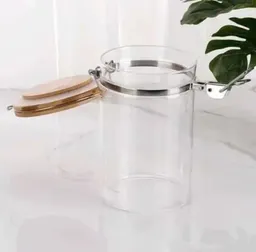 Recipiente Vidrio Con Tapa Cocina 10cm X 16cm
