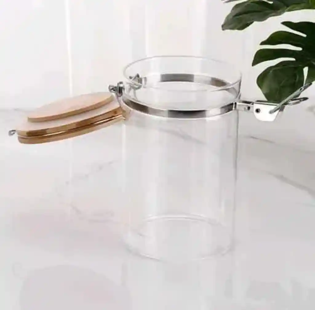 Recipiente Vidrio Con Tapa Cocina 10cm X 16cm