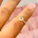 Anillo Corazón Rosa + Cofre De Joyería