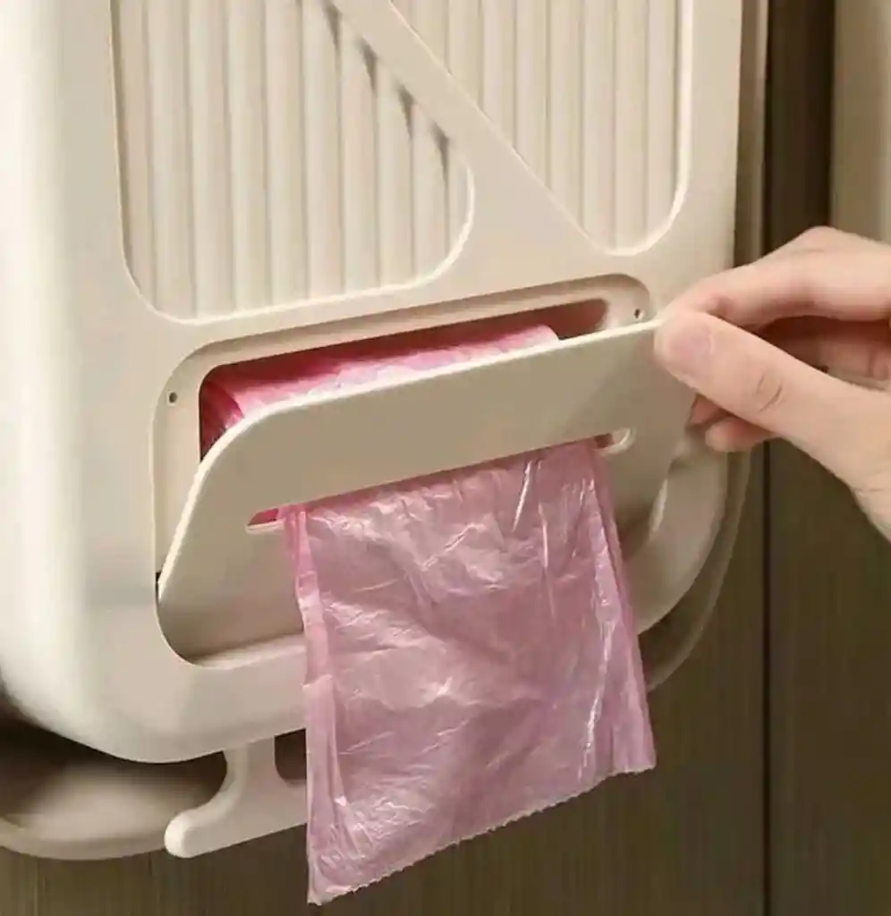 Basurera Plegable Con Dispensador De Bolsas