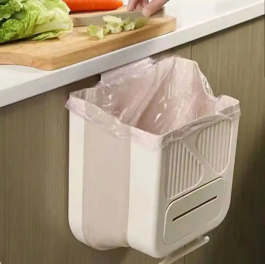 Basurera Plegable Con Dispensador De Bolsas