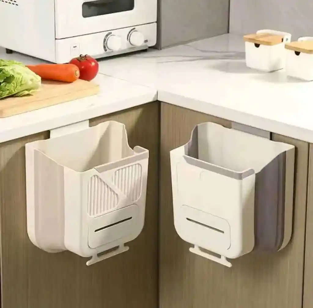 Basurera Plegable Con Dispensador De Bolsas
