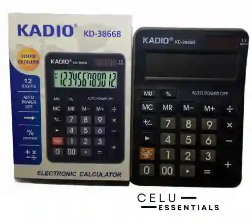 Calculadora Kadio 12 Dígitos Kd-3866b