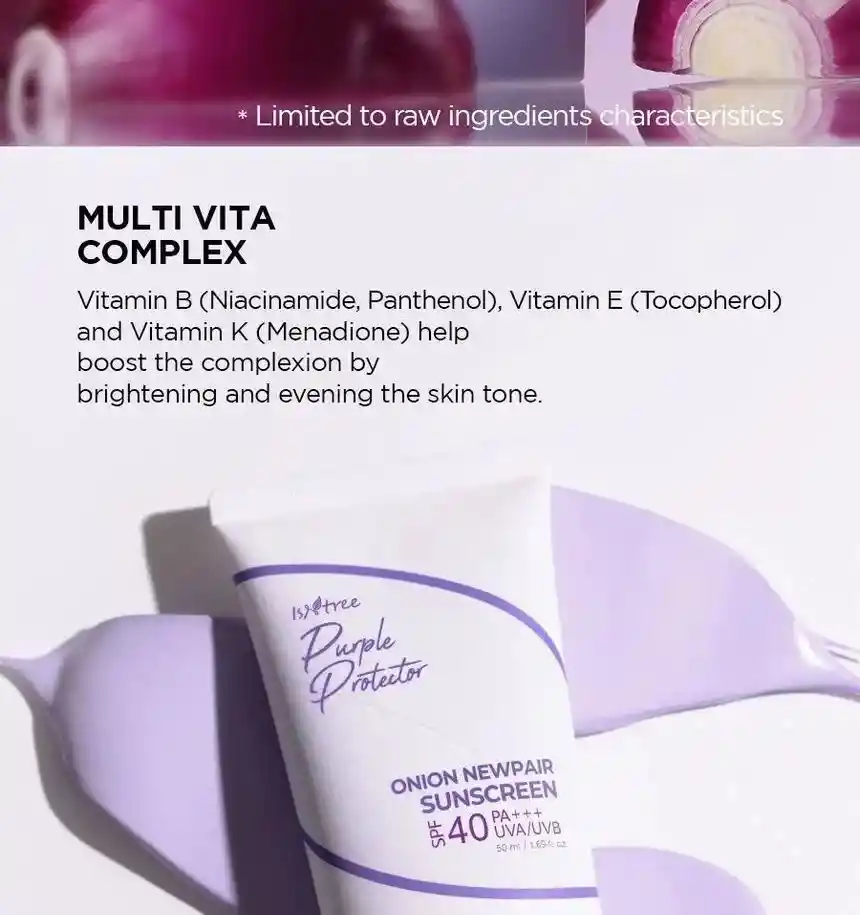 Isntree Onion Newpair Sunscreen Protector Solar Coreano Spf40 Pa+++