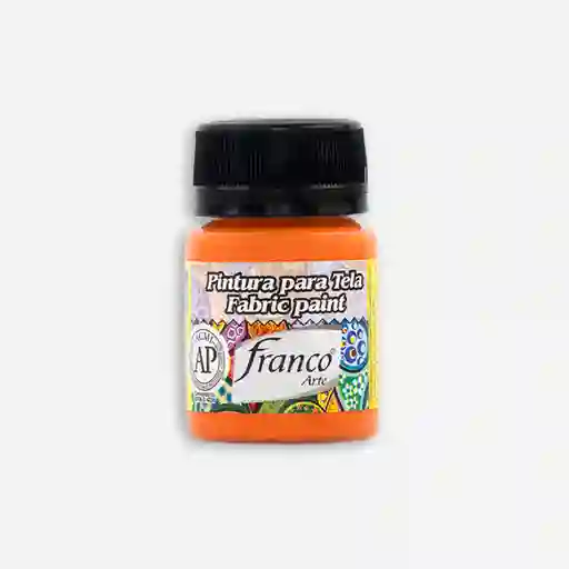 Pintura Naranja Tela Franco Arte Textil