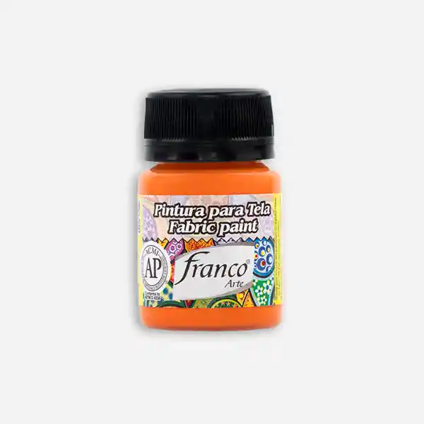 Pintura Naranja Tela Franco Arte Textil
