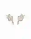 Luna Mar Aretes Phyton Plateados