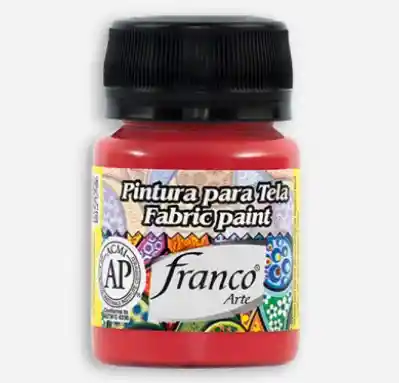 Pintura Rojo Tela Franco Arte Textil