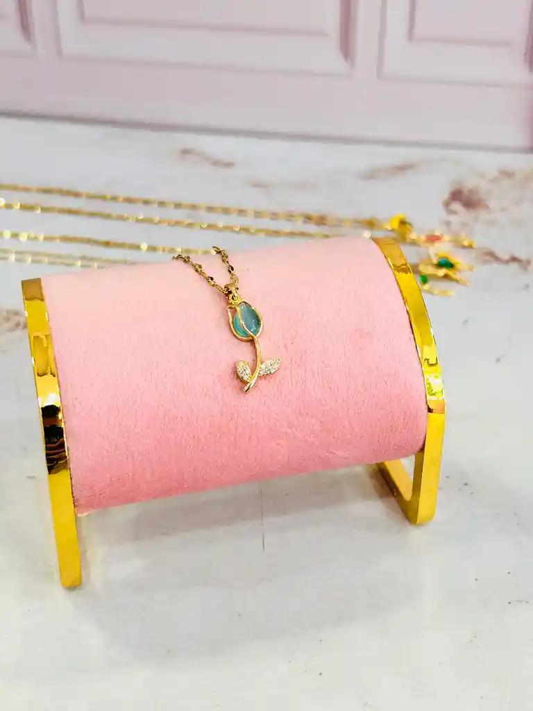 Collar Tulipan Azul