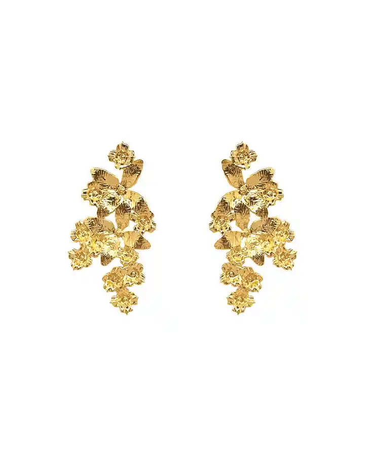 Luna Mar Aretes Rambutan Dorados