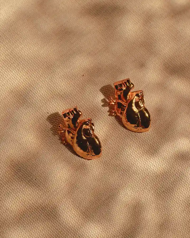 Luna Mar Aretes Arte Mini Dorados