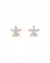 Luna Mar Aretes Orquidea Mini Plateados