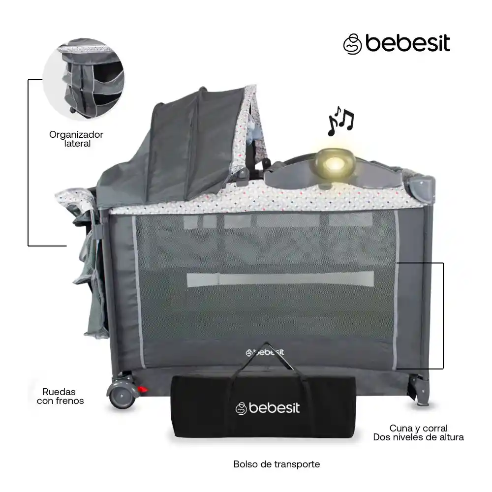 Cuna Corral Pack N Play Verona Black