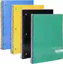 Cuaderno Argollado Cuadriculado 100 Hojas Grande 26 X 20cm Tapa Blanda 1 Materia