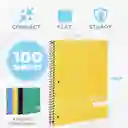 Cuaderno Argollado Cuadriculado 100 Hojas Grande 26 X 20cm Tapa Blanda 1 Materia