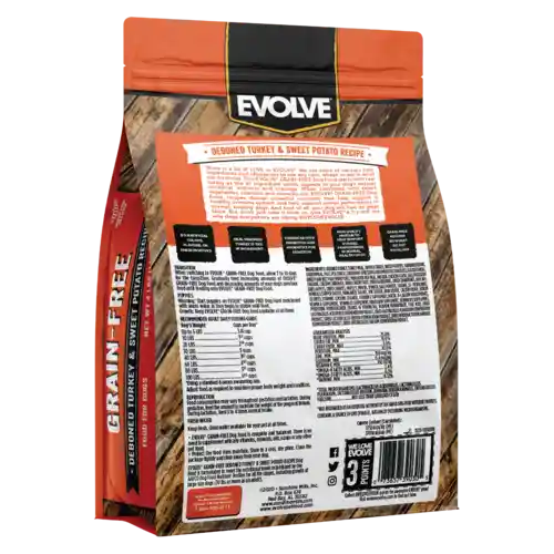 Evolve Dog Grain Free Turkey Pavo 13 Lb 5.9 Kg