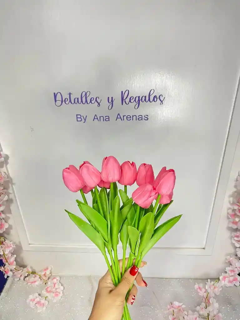 Ramo De 12 Tulipanes Artificiales 🌹