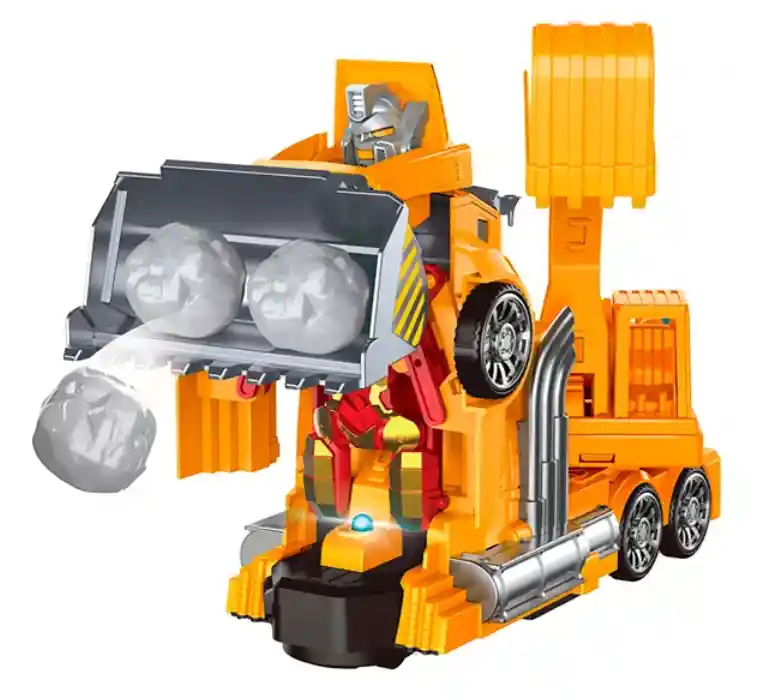 Juguete Carro Excavadora Transformable En Robot Monkey