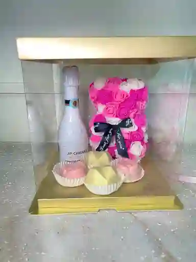 Oso Teddy De Flores, Jp 200 Ml Y Rellenos De Chocolate