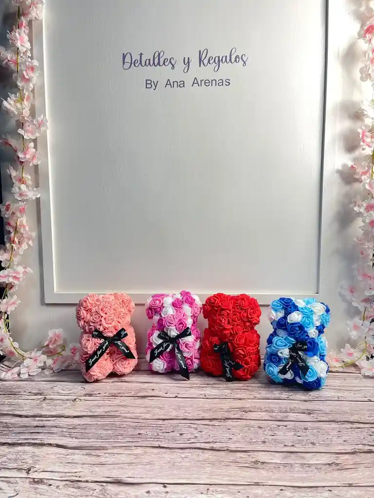 Oso Teddy De Flores, Jp 200 Ml Y Rellenos De Chocolate