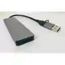 Hub 6 En 1 Conversor Multisalidas Tipo C , Usb 2.0 Usb 3.0 + Usb Gris