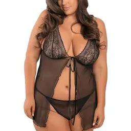 Baby Doll Encaje Talla Plus
