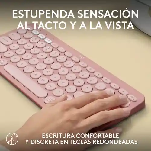 Teclado Bluetooth Multi-dispositivos Logitech K380 Rosado