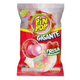 Chupeta Pin Pop Gigante Fresa X24unid