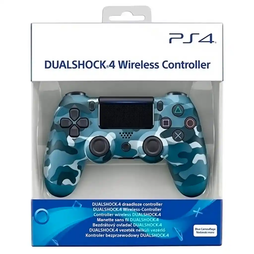 Control Aaa Para Ps4 Dual Shock 4 Jyr Camuflaje Azul