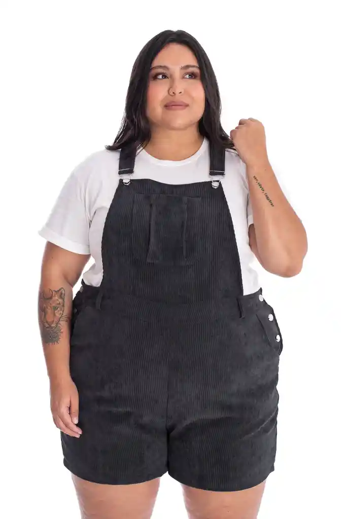 Overol Short Lucca Negro T22