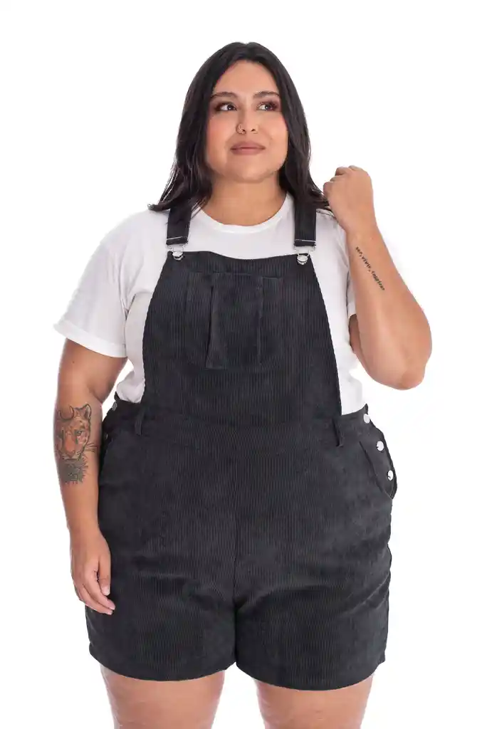 Overol Short Lucca Negro T24