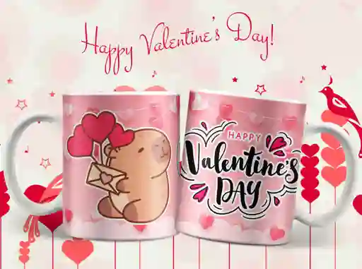 Mug San Valentin Capibara 11 Oz Ref. 2 X 1 Unidad