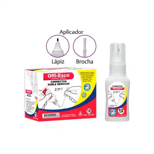 Corrector Doble Servicio Oe-254 Tx15ml