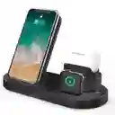 Base Carga Soporte Inalambrica 3 En 1 Para Celular Audífonos