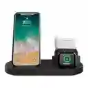 Base Carga Soporte Inalambrica 3 En 1 Para Celular Audífonos