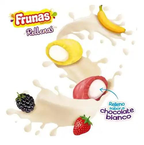 Frunas Rellenas Frutal 50 Unidades