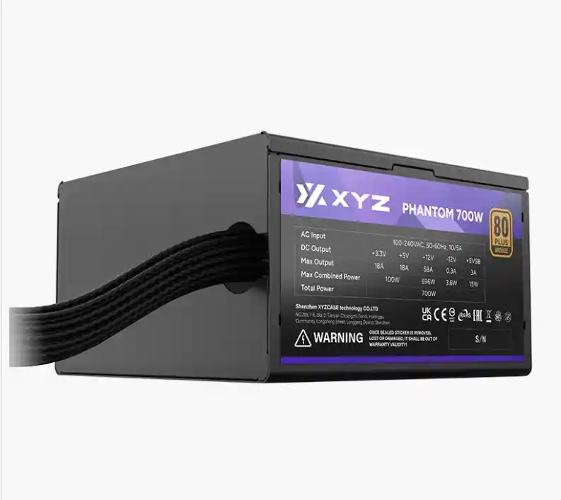 Fuente De Poder Xyz Phantom 700w Rgb 80 Plus Bronze