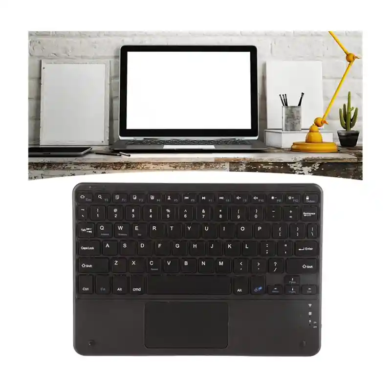Mini Teclado Con Panel Tactil Y Bluetooth Para Portatil O Tablet